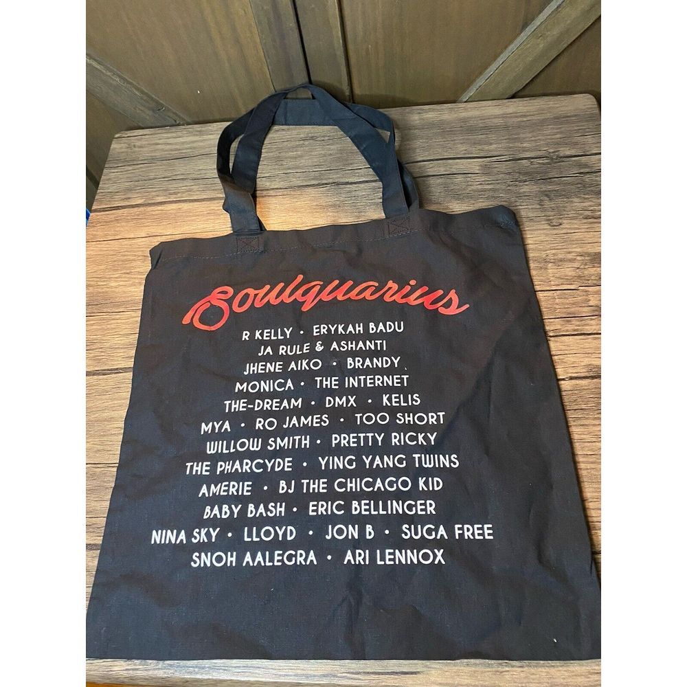Soulquarius Tote‎ Bag 2 Sided Rose And line Up Erykah Badu DMX  Ja Rule Ashanti